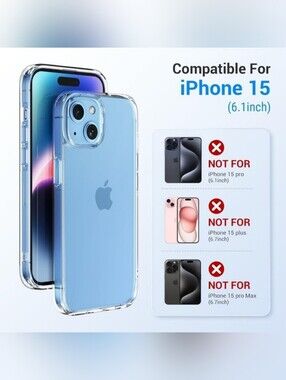 Clear Protective Case for iPhone 15